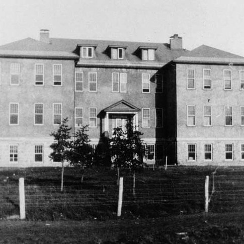 St. John's Indian Residential School Building in Chapleau, Ontario, circa 1920-1930