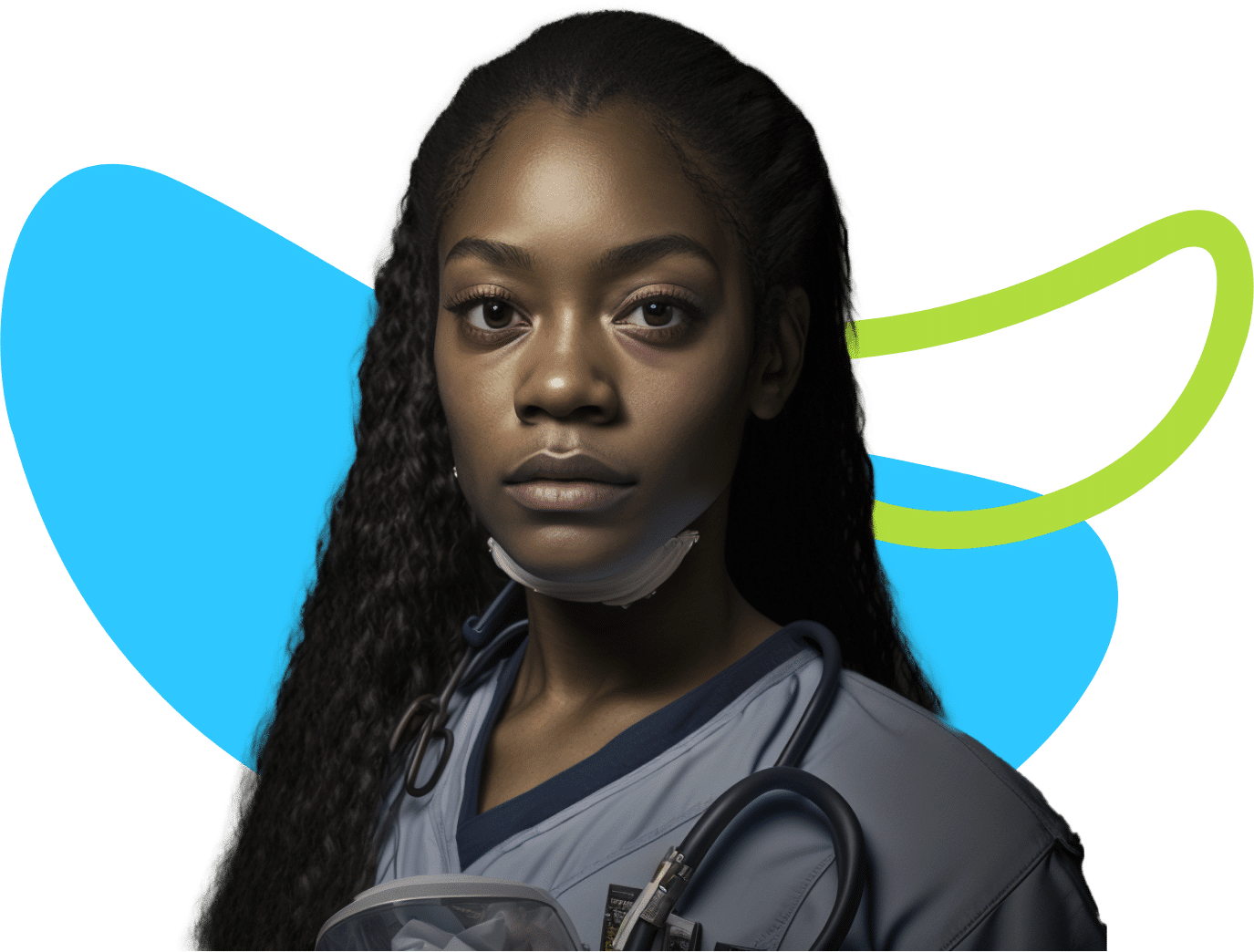 AI-generated portrait of a respiratory therapist named Nia
