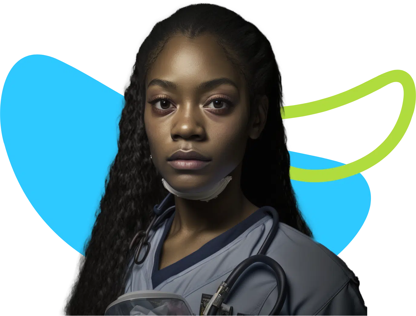 AI-generated portrait of a respiratory therapist named Nia